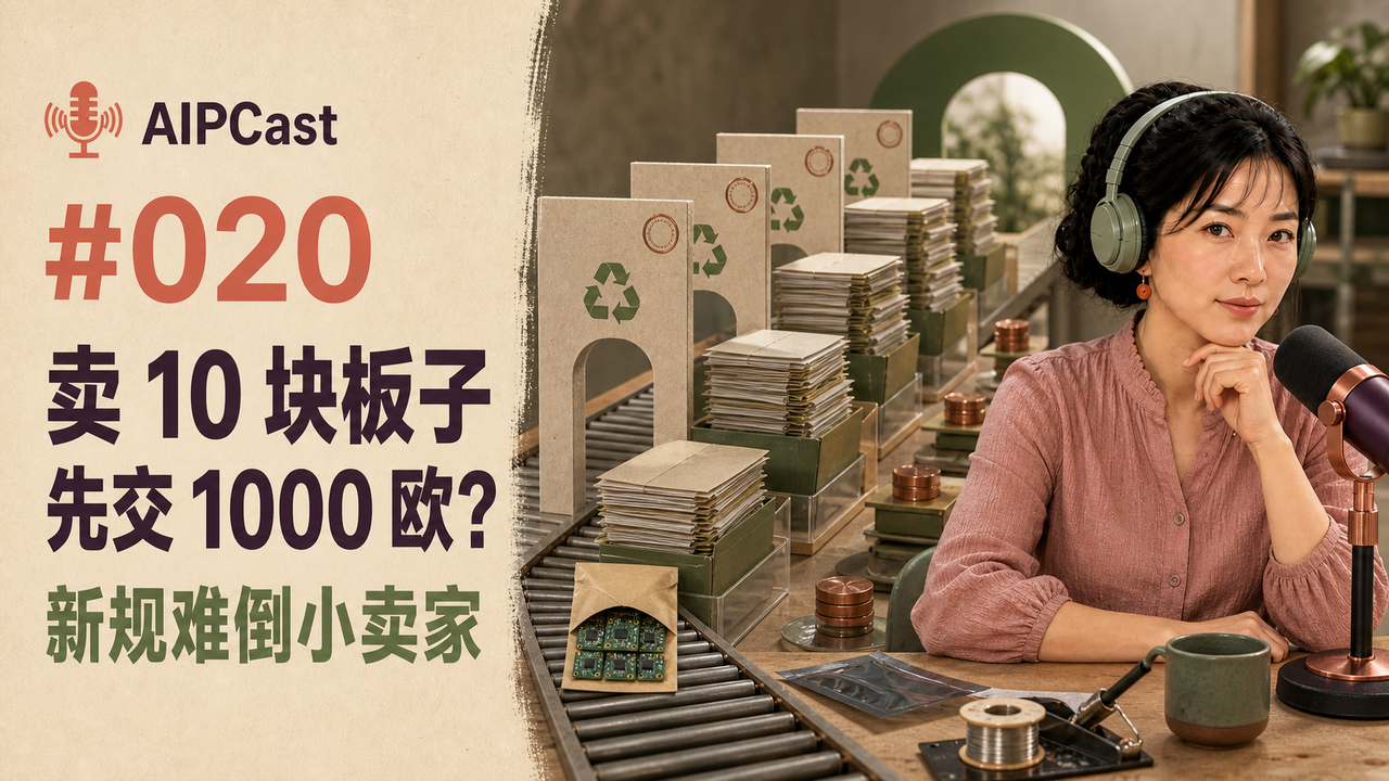 《听懂 AI》第 020 期节目封面:十块电路板与千欧包装合规成本